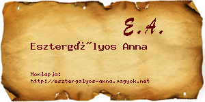 Esztergályos Anna névjegykártya